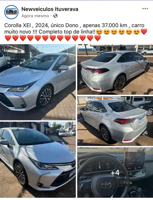 Carro Toyota Corolla 2024 XEi 2.0