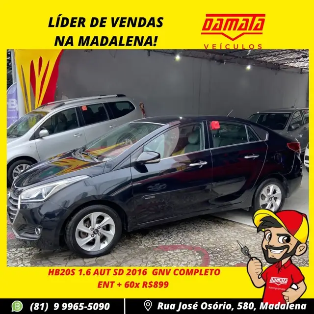 Carro Hyundai HB20S 2016 1.6 Premium (Aut) (Flex)