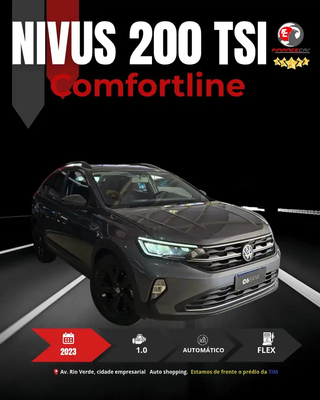 Carro Volkswagen Nivus 2023 Comfortline 200 TSI