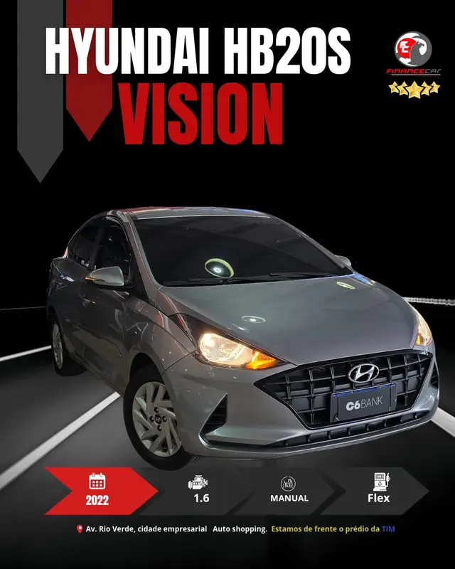 Carro Hyundai HB20S 2022 1.0 Vision Pack (Flex)