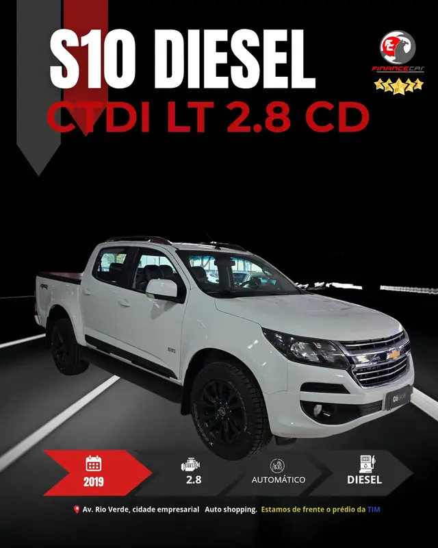 Carro Chevrolet S10 Cabine Dupla 2019 S10 2.8 CTDI LT 4WD (Cabine Dupla)