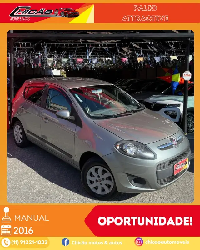 Carro Fiat Palio 2016 Attractive 1.0 Evo (Flex)