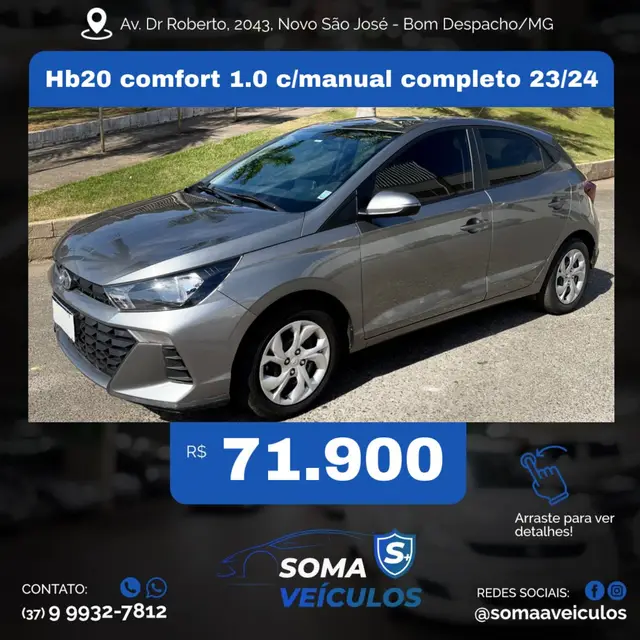 Carro Hyundai HB20 2024 Comfort 1.0 (Flex)