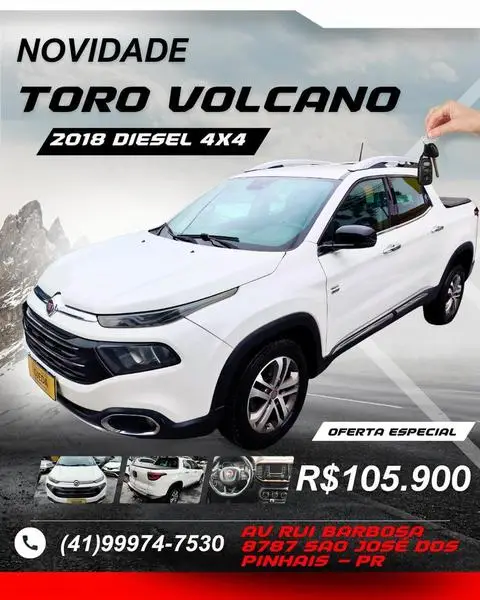 Carro Fiat Toro 2018 Volcano 2.0 diesel AT9 4x4