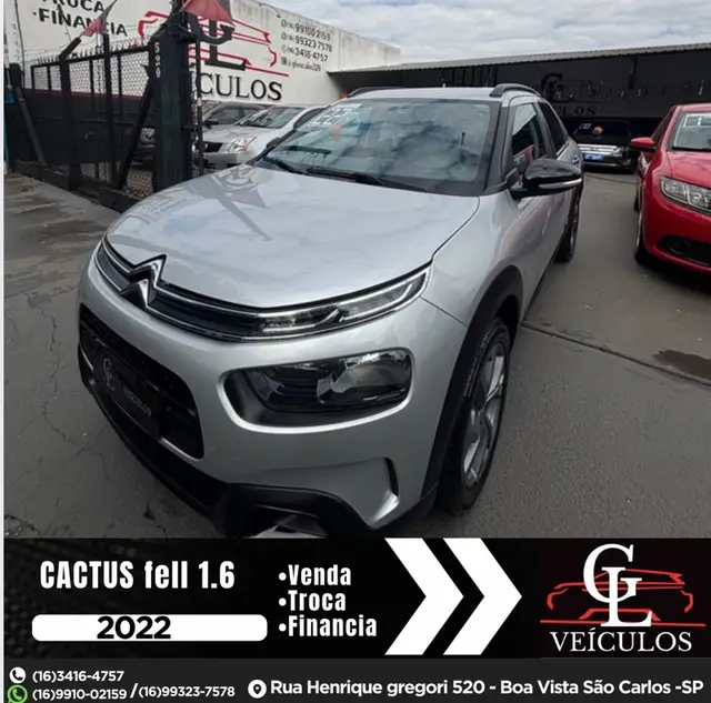 Carro Citroën C4 Cactus 2022 1.6 Feel (Aut) (Flex)