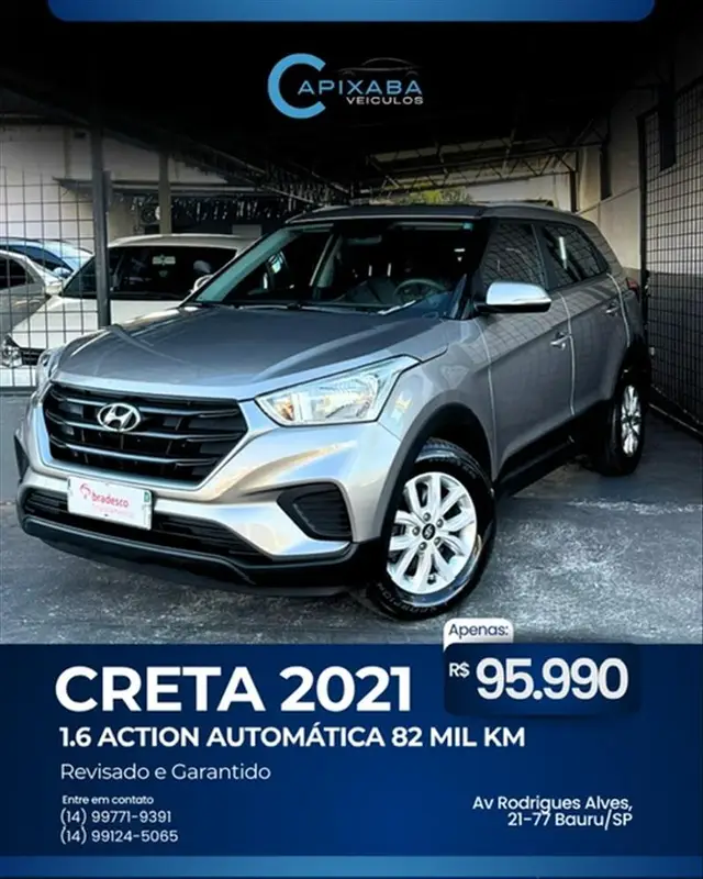Carro Hyundai Creta 2021 Action 1.6 (Aut) (Flex)