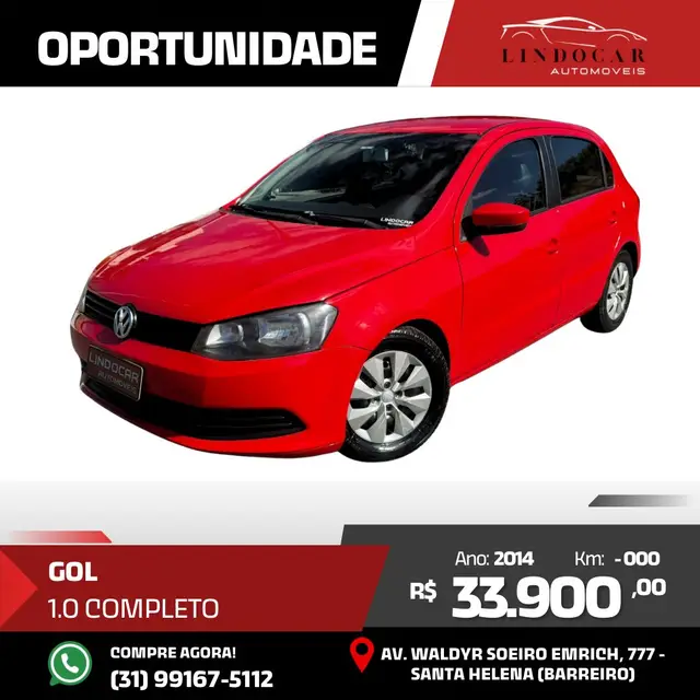 Carro Volkswagen Gol 2014 1.0 Mi Total Flex 8V 4p