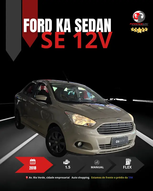 Carro Ford Ka Sedan 2018 SE 1.5 12v (Flex)