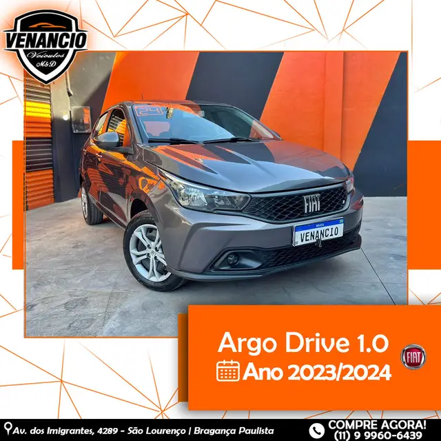 Carro Fiat Argo 2024 Drive 1.0