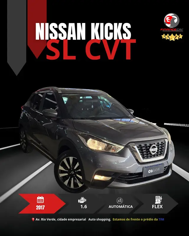 Carro Nissan Kicks 2017 1.6 SL CVT (Flex)