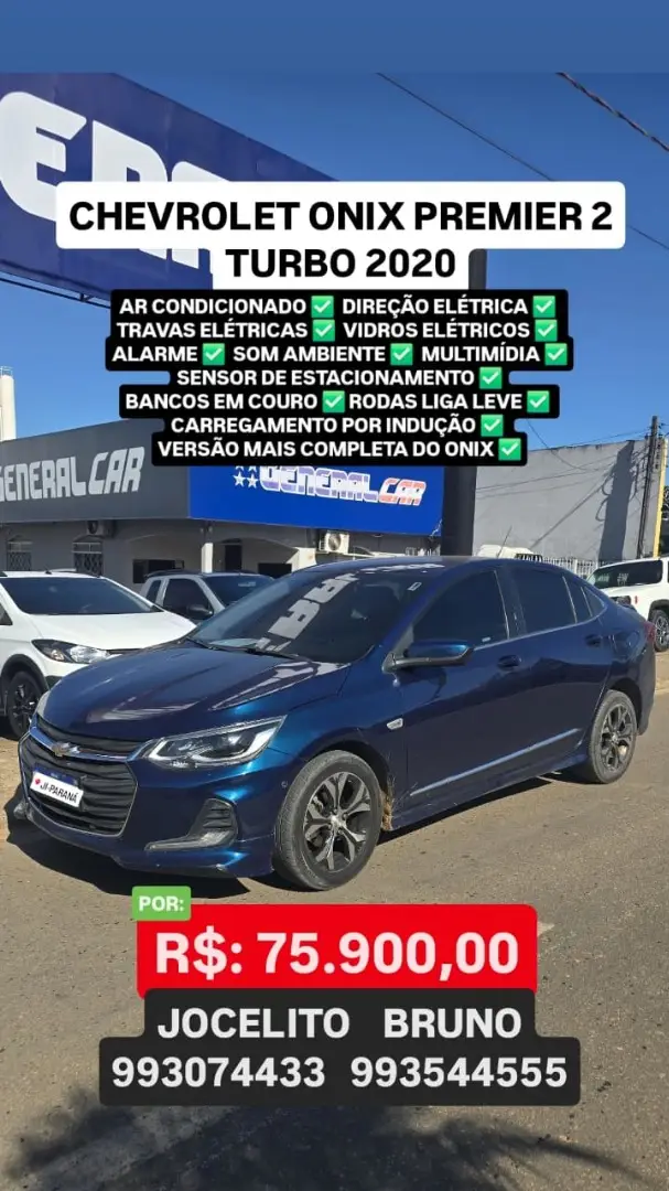 Carro Chevrolet Onix Plus 2020 1.0 Premier Turbo Flex (Aut)