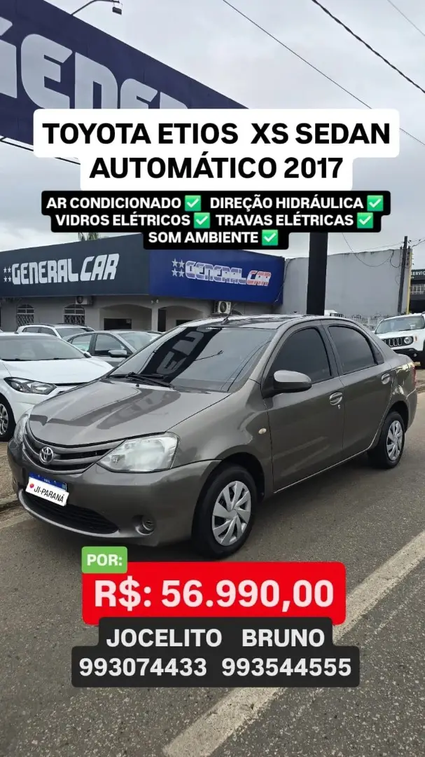 Carro Toyota Etios Sedan 2017 XS 1.5 (Aut) (Flex)