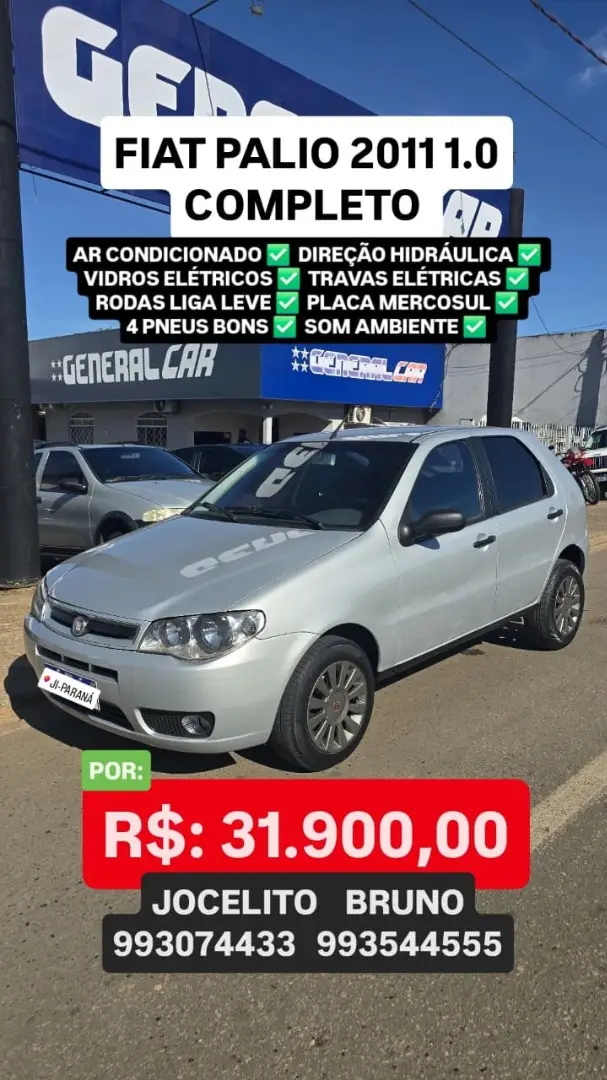 Carro Fiat Palio 2011 Fire 1.0 8V (Flex) 4p