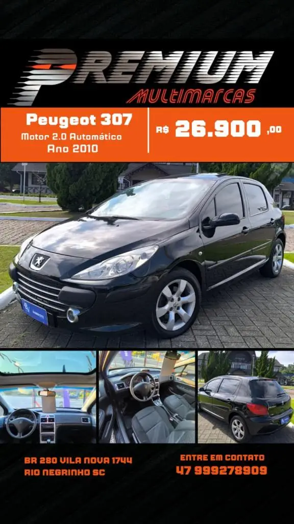 Carro Peugeot 307 2010 Hatch. Presence Pack 2.0 16V (aut) (flex)