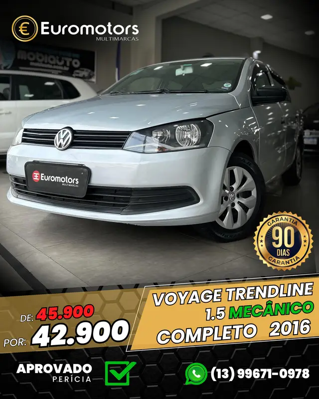 Carro Volkswagen Voyage 2016 1.0 TEC Trendline (Flex)