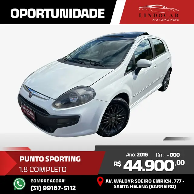 Carro Fiat Punto 2016 Sporting 1.8 16V (Flex)