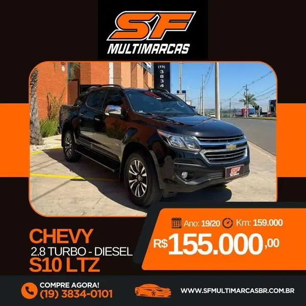 Carro Chevrolet S10 Cabine Dupla 2020 S10 2.8 CTDI LTZ 4WD (Cabine Dupla) (Aut)