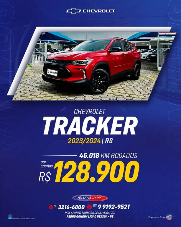 Carro Chevrolet Tracker 2024 RS 1.2 Turbo (Aut.)