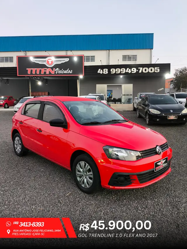 Carro Volkswagen Gol 2017 1.0 MPI Trendline 12V 5p (Flex)