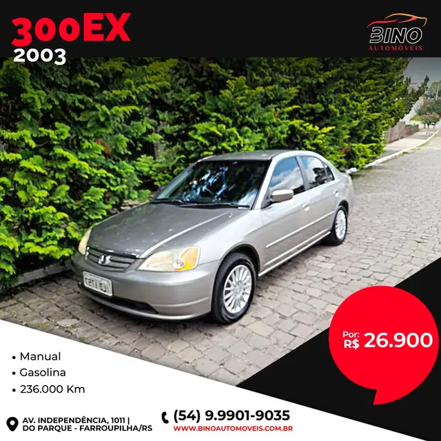 Carro Honda Civic 2003 Sedan LX 1.7 16V (Aut)
