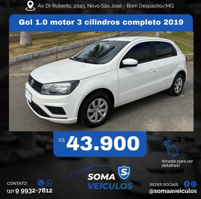 Carro Volkswagen Gol 2019 1.0 12v (Flex)