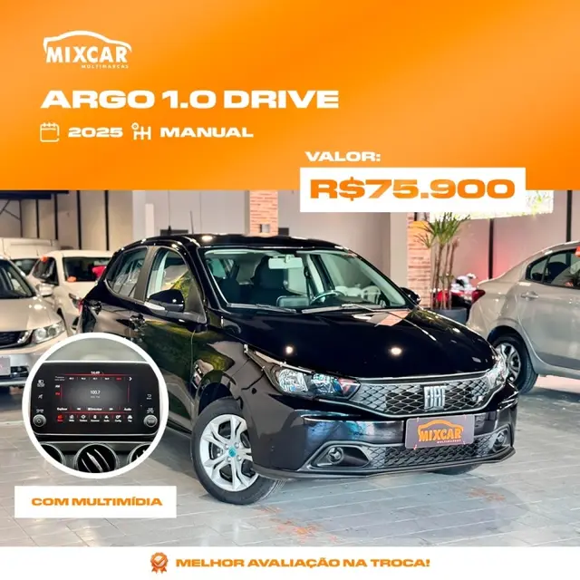 Carro Fiat Argo 2025 Drive 1.0