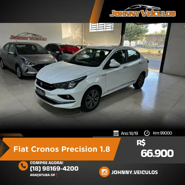 Carro Fiat Cronos 2019 1.8 Precision E.Torq AT6 (Flex)