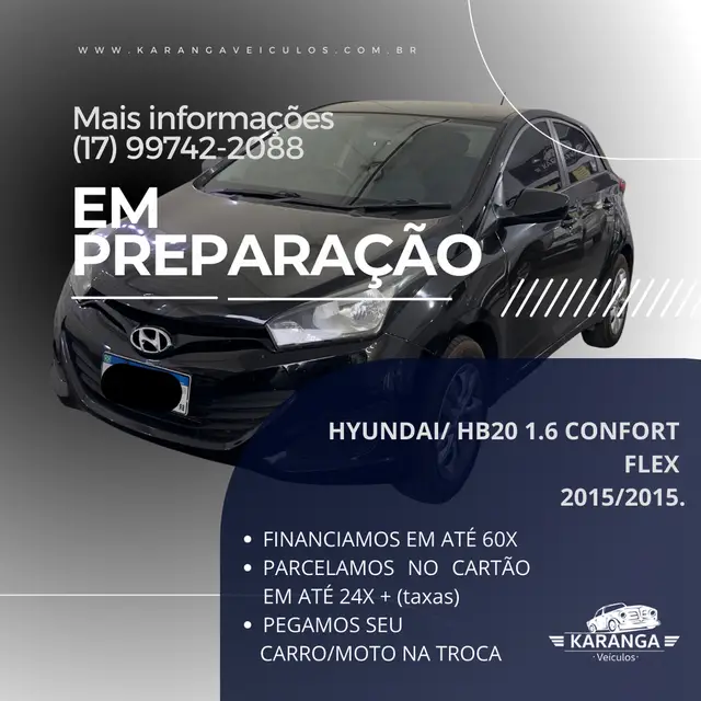Carro Hyundai HB20 2015 1.6 Comfort Style (Flex)