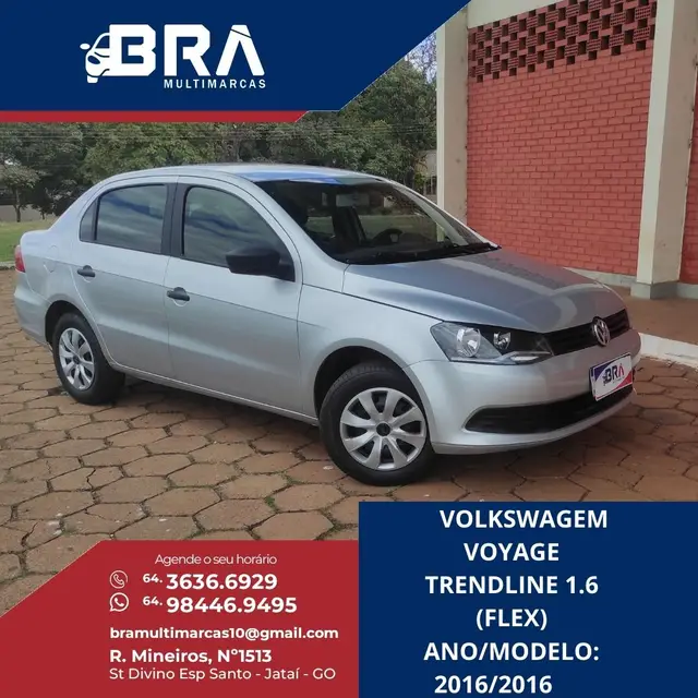 Carro Volkswagen Voyage 2016 1.6 VHT Trendline (Flex)