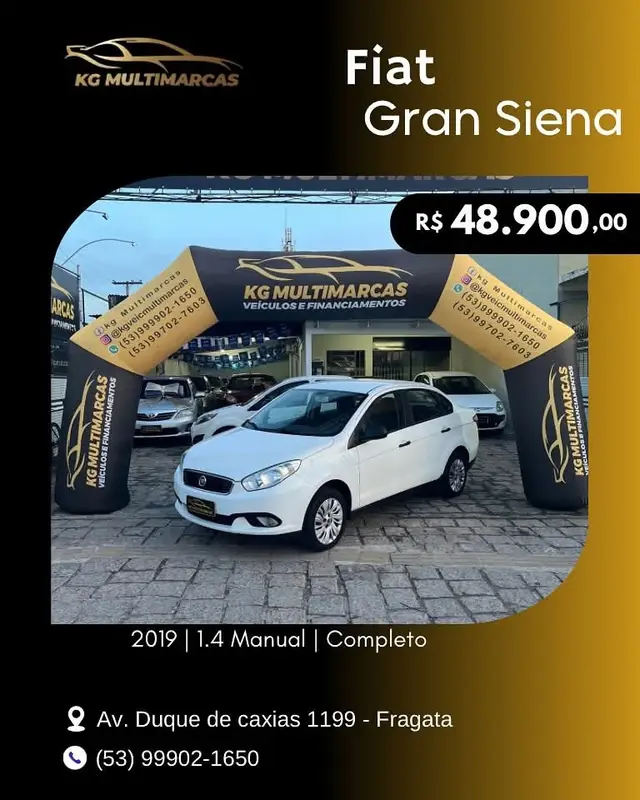 Carro Fiat Grand Siena 2019 Evo Attractive 1.4 8V (Flex)