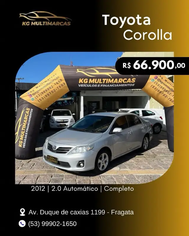 Carro Toyota Corolla 2012 2.0 XEi Multi-Drive S (Flex)