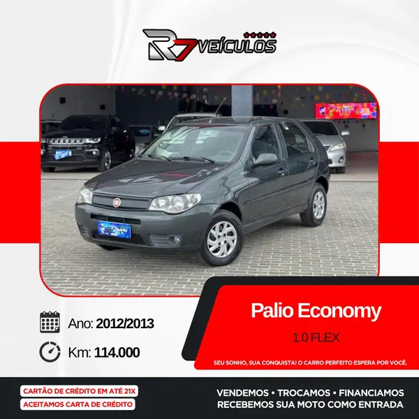Carro Fiat Palio 2013 1.0 Cel. ECON./ITALIA F.Flex 8V 4p