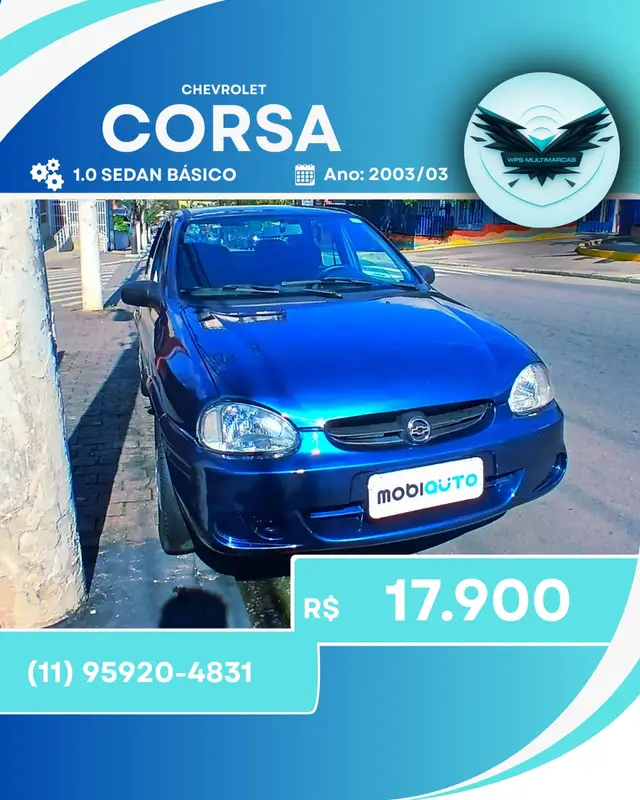 Carro Chevrolet Corsa Sedan 2003 1.0 8V