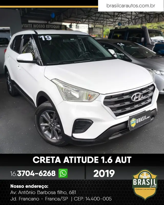Carro Hyundai Creta 2019 Attitude 1.6 (Aut) (Flex) (PCD)