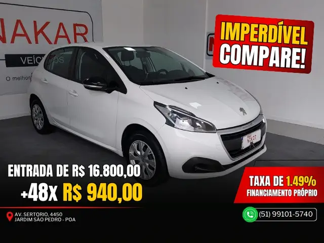 Carro Peugeot 208 2019 Active 1.2 12V (Flex)