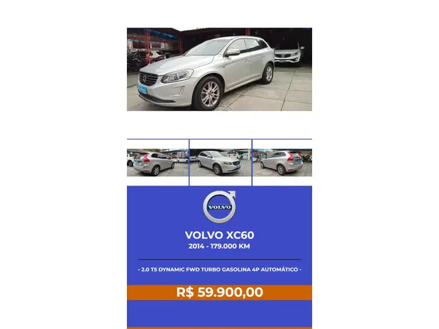 Carro Volvo XC60 2014 2.0 T5 Dynamic PowerShift