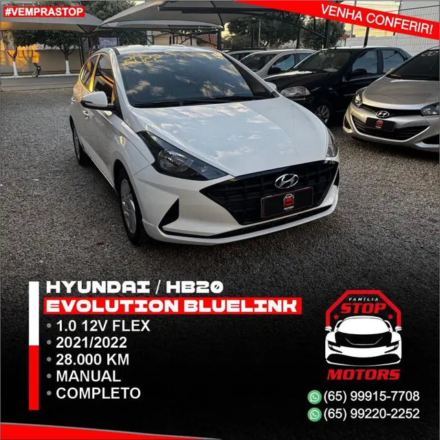 Carro Hyundai HB20 2022 Evolution 1.0