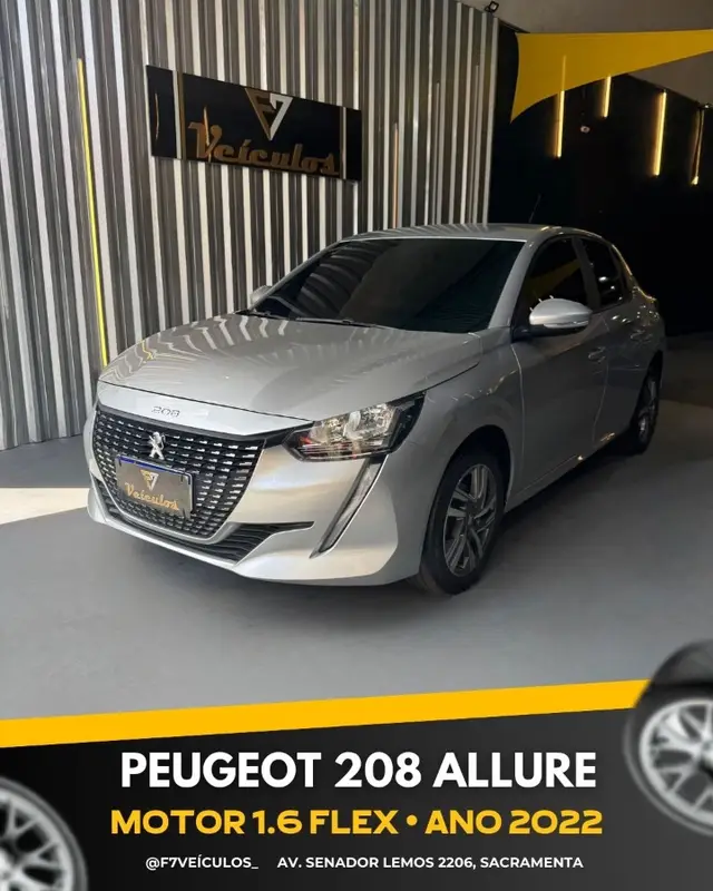 Carro Peugeot 208 2022 Allure 1.6 (Flex) (Aut)
