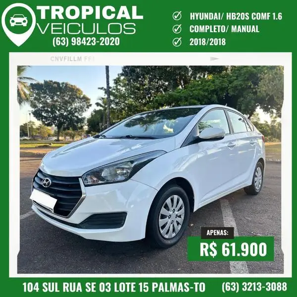 Carro Hyundai HB20S 2018 1.6 Comfort Plus (Aut) (Flex)