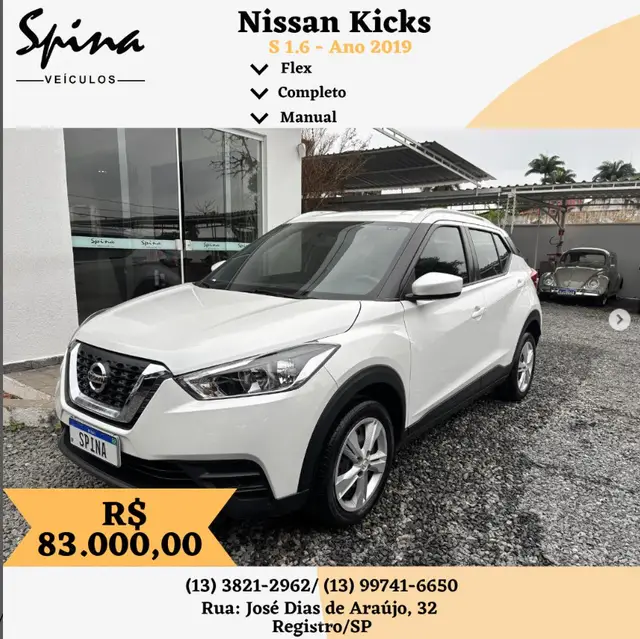 Carro Nissan Kicks 2019 1.6 S (Flex)