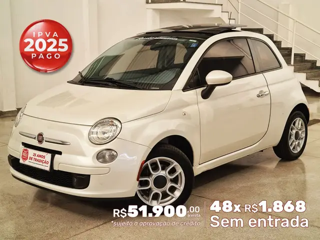 Carro Fiat 500 2015 Cult Dualogic 1.4 Evo (Flex)