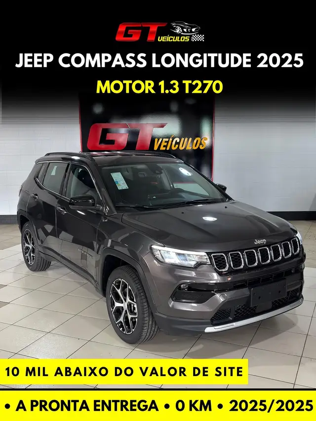 Carro Jeep Compass 2025 Longitude 1.3 T270 (Aut) (Flex)