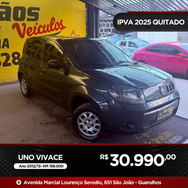 Carro Fiat Uno 2013 Vivace 1.0 8V (Flex) 4p