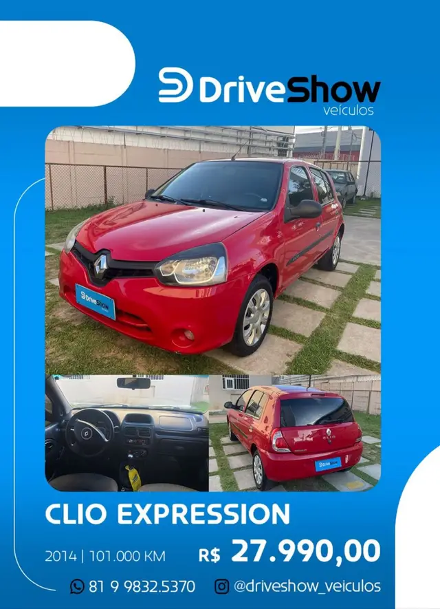Carro Renault Clio 2014 Hatch. RN/ALIZÉ/EXPR./1.0 HI-POWER 16V