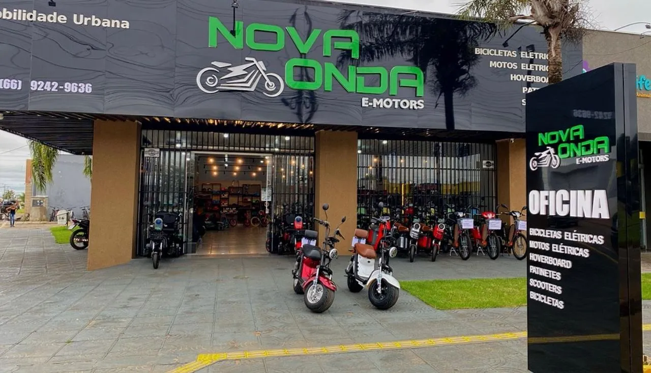 Fachada da loja NOVA ONDA E-MOTORS - Sinop - MT