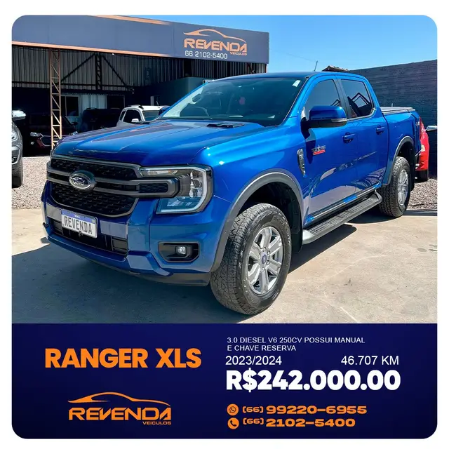 Carro Ford Ranger Cabine Dupla 2024 Ranger XLS  4x4 3. Diesel Aut. (Cabine Dupla)
