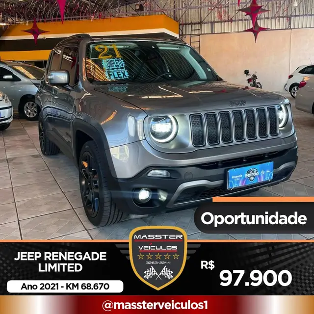 Carro Jeep Renegade 2021 Limited 1.8 4x2 (Aut) (Flex)
