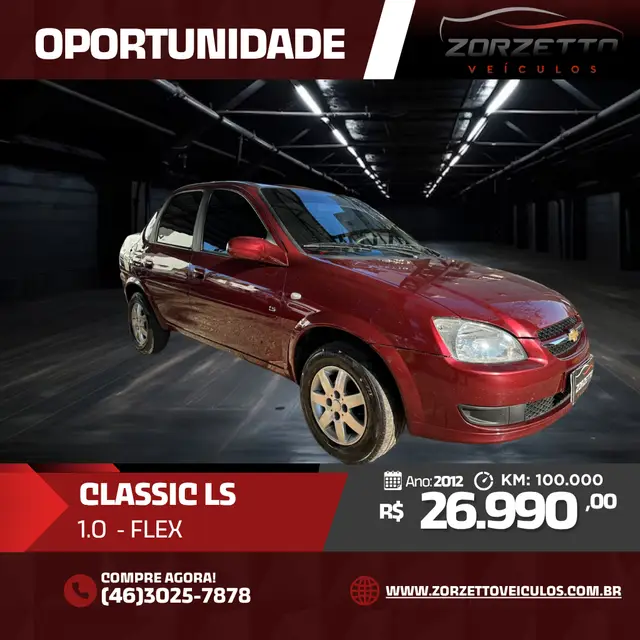 Carro Chevrolet Classic 2012 LS VHC E 1.0 (Flex)