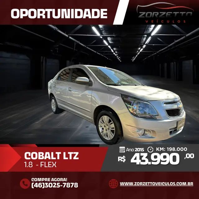 Carro Chevrolet Cobalt 2015 LTZ 1.8 8V (Flex)