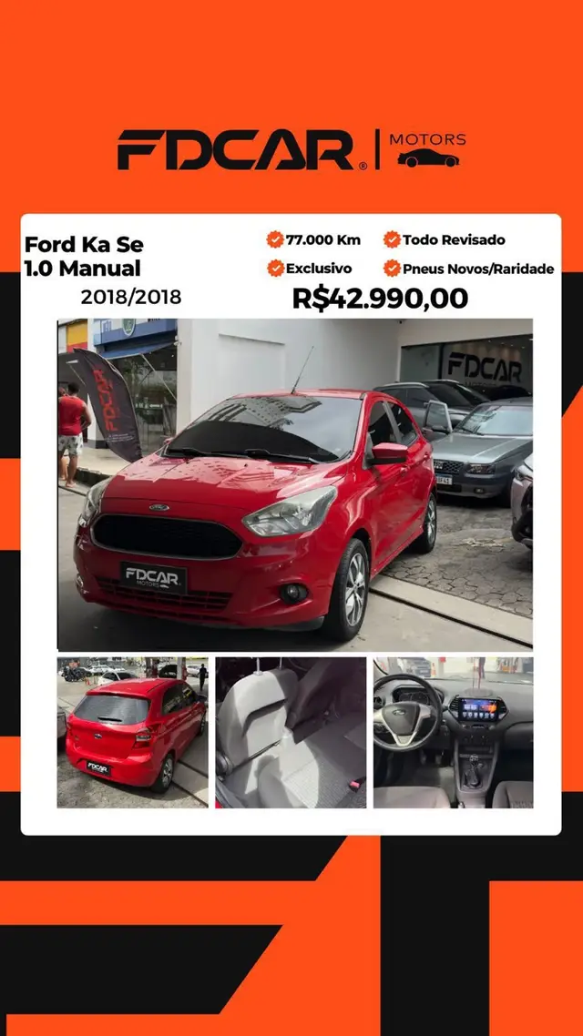 Carro Ford Ka 2018 1.0 SE (Flex)